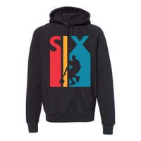 6th Birthday Gift Six Vintage Basketball 6 Year Old Premium Hoodie