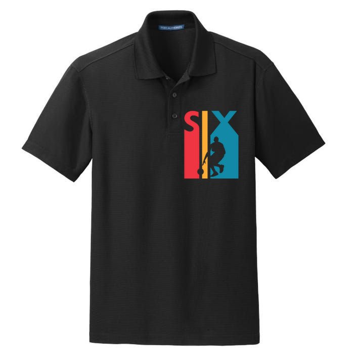 6th Birthday Gift Six Vintage Basketball 6 Year Old Dry Zone Grid Polo