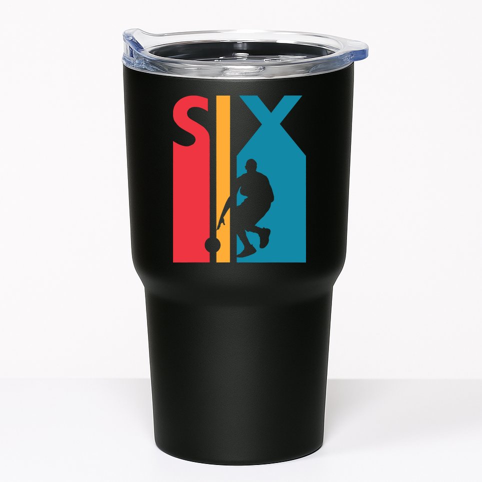 6th Birthday Gift Six Vintage Basketball 6 Year Old Tumbler