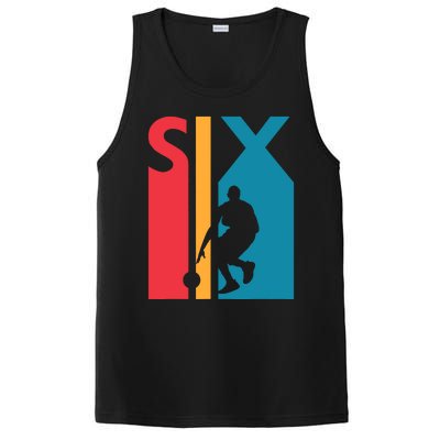 6th Birthday Gift Six Vintage Basketball 6 Year Old PosiCharge Competitor Tank