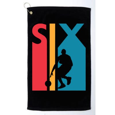 6th Birthday Gift Six Vintage Basketball 6 Year Old Golf Towel