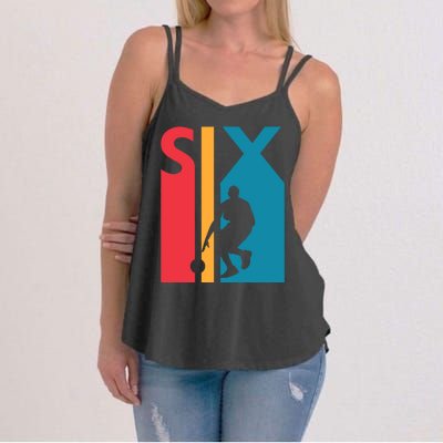 6th Birthday Gift Six Vintage Basketball 6 Year Old Women's Strappy Tank