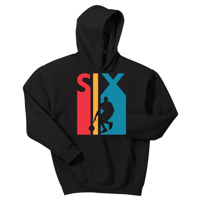 6th Birthday Gift Six Vintage Basketball 6 Year Old Kids Hoodie