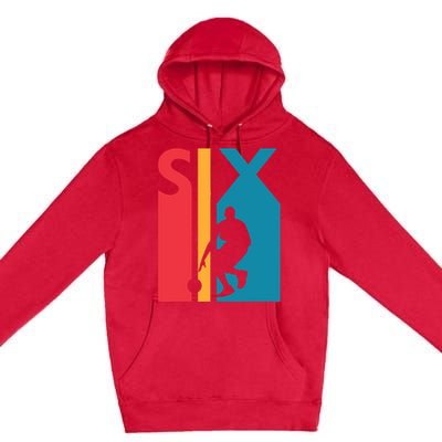 6th Birthday Gift Six Vintage Basketball 6 Year Old Premium Pullover Hoodie