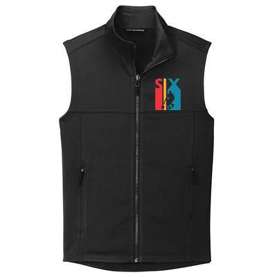 6th Birthday Gift Six Vintage Basketball 6 Year Old Collective Smooth Fleece Vest