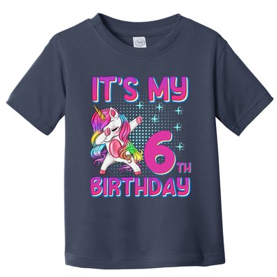 6th Birthday Girl Unicorn Six Year Old Toddler T-Shirt