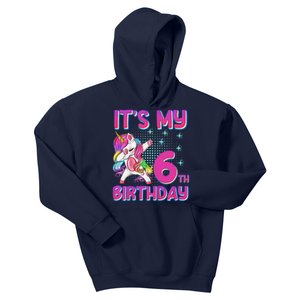 6th Birthday Girl Unicorn Six Year Old Kids Hoodie