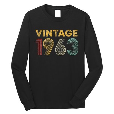 60th Birthday Gift Vintage 1963 60 Years Old Long Sleeve Shirt