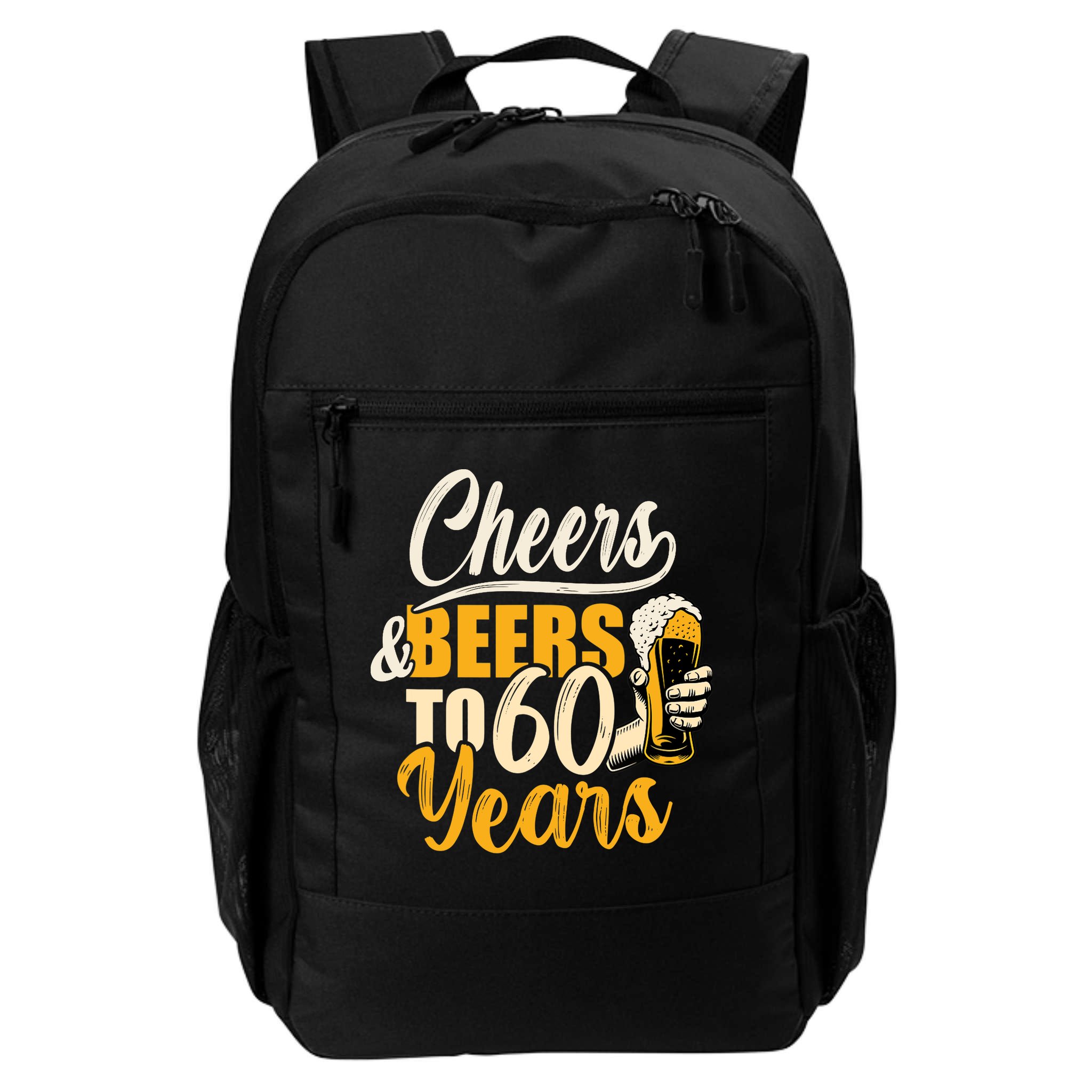 60th Birthday Gift Cheers And Beers To Sixty Years Funny Backpack