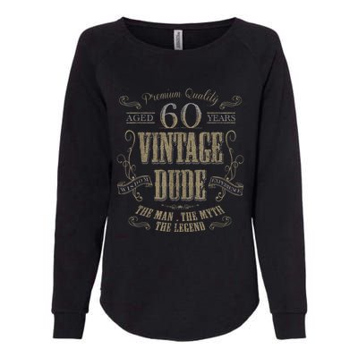 60th birthday gift idea for Vintage Lover 60 years old Dude Womens California Wash Sweatshirt