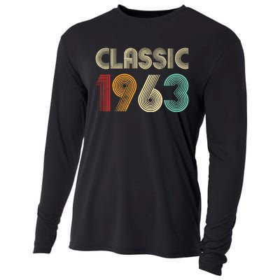 60th Birthday Gift Classic 1963 60 Years Old Cooling Performance Long Sleeve Crew