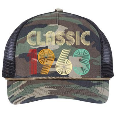 60th Birthday Gift Classic 1963 60 Years Old Retro Rope Trucker Hat Cap