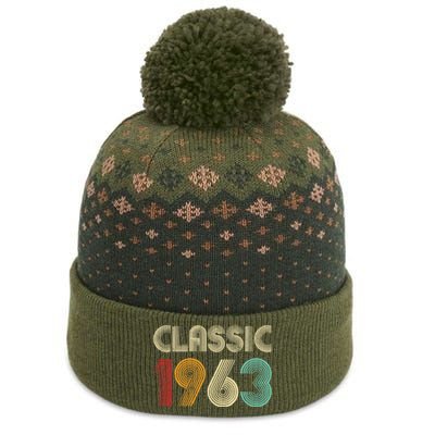 60th Birthday Gift Classic 1963 60 Years Old The Baniff Cuffed Pom Beanie