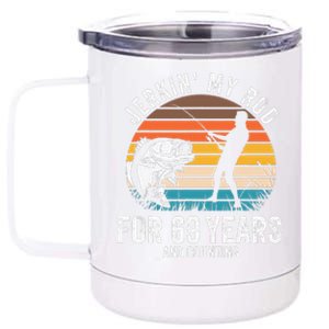 69th Birthday Gift For Fisherman Funny Fishing 69 Bday 12 oz Stainless Steel Tumbler Cup