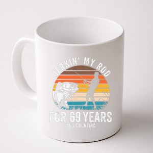 69th Birthday Gift For Fisherman Funny Fishing 69 Bday Coffee Mug