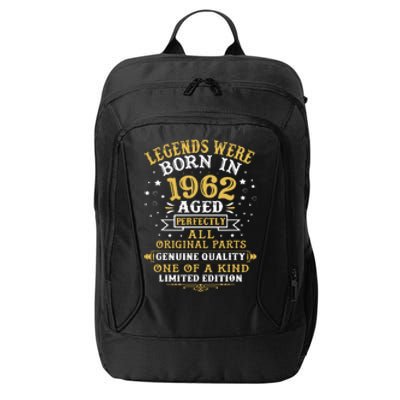 60th Birthday Gift Vintage 1962 City Backpack