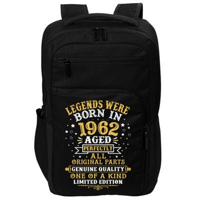 60th Birthday Gift Vintage 1962 Impact Tech Backpack