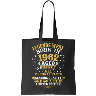 60th Birthday Gift Vintage 1962 Tote Bag