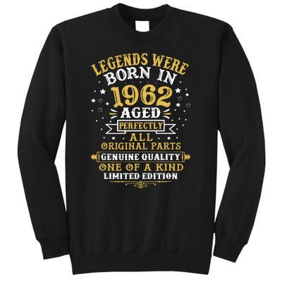 60th Birthday Gift Vintage 1962 Tall Sweatshirt