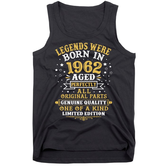 60th Birthday Gift Vintage 1962 Tank Top