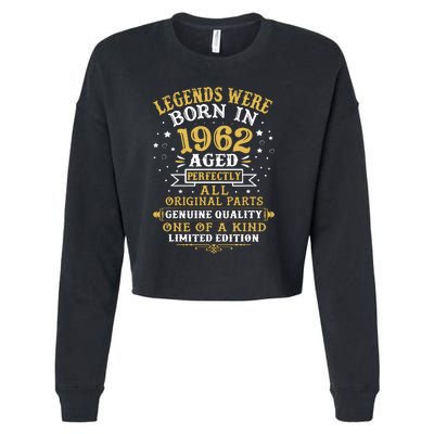 60th Birthday Gift Vintage 1962 Cropped Pullover Crew