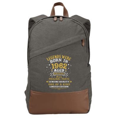 60th Birthday Gift Vintage 1962 Cotton Canvas Backpack