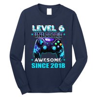 6th Birthday Gamer 6 Year Old Funny Bday Boy Six Son Long Sleeve Shirt