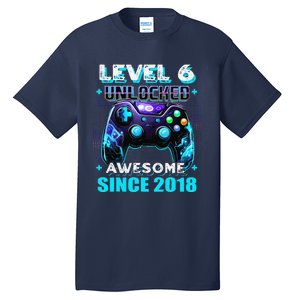 6th Birthday Gamer 6 Year Old Funny Bday Boy Six Son Tall T-Shirt