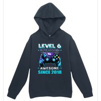 6th Birthday Gamer 6 Year Old Funny Bday Boy Six Son Urban Pullover Hoodie