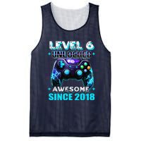 6th Birthday Gamer 6 Year Old Funny Bday Boy Six Son Mesh Reversible Basketball Jersey Tank