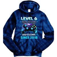 6th Birthday Gamer 6 Year Old Funny Bday Boy Six Son Tie Dye Hoodie