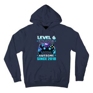 6th Birthday Gamer 6 Year Old Funny Bday Boy Six Son Tall Hoodie