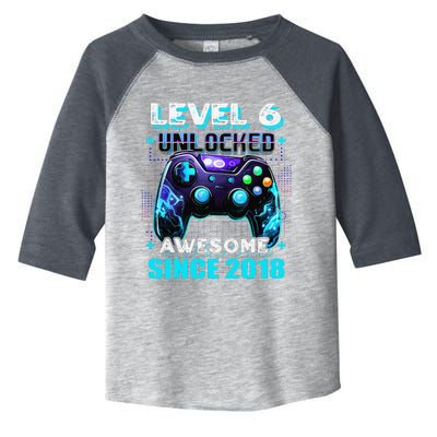 6th Birthday Gamer 6 Year Old Funny Bday Boy Six Son Toddler Fine Jersey T-Shirt