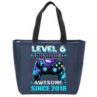 6th Birthday Gamer 6 Year Old Funny Bday Boy Six Son Zip Tote Bag