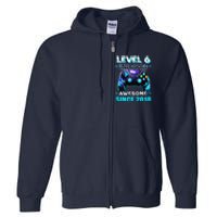 6th Birthday Gamer 6 Year Old Funny Bday Boy Six Son Full Zip Hoodie