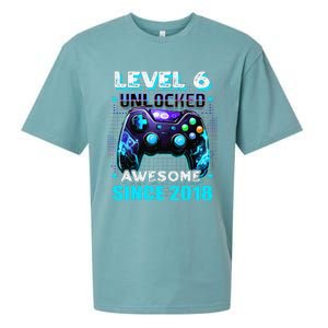 6th Birthday Gamer 6 Year Old Funny Bday Boy Six Son Sueded Cloud Jersey T-Shirt