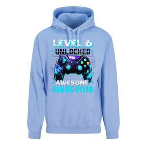 6th Birthday Gamer 6 Year Old Funny Bday Boy Six Son Unisex Surf Hoodie