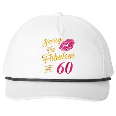 60th Birthday Gift Sassy And Fabulous 60 Year Old Snapback Five-Panel Rope Hat