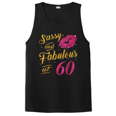 60th Birthday Gift Sassy And Fabulous 60 Year Old PosiCharge Competitor Tank