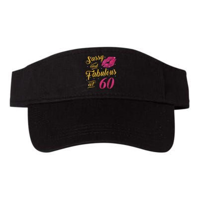 60th Birthday Gift Sassy And Fabulous 60 Year Old Valucap Bio-Washed Visor