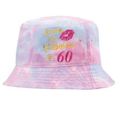 60th Birthday Gift Sassy And Fabulous 60 Year Old Tie-Dyed Bucket Hat