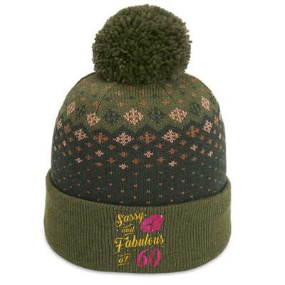 60th Birthday Gift Sassy And Fabulous 60 Year Old The Baniff Cuffed Pom Beanie