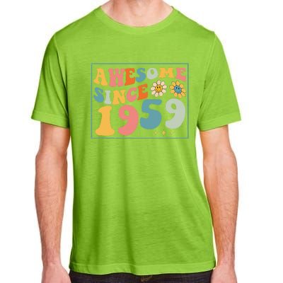 63rd Birthday Gifts Awesome Since 1959 63 Years Old Groovy Adult ChromaSoft Performance T-Shirt