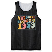 63rd Birthday Gifts Awesome Since 1959 63 Years Old Groovy Mesh Reversible Basketball Jersey Tank