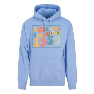 63rd Birthday Gifts Awesome Since 1959 63 Years Old Groovy Unisex Surf Hoodie