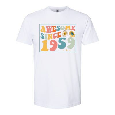 63rd Birthday Gifts Awesome Since 1959 63 Years Old Groovy Softstyle® CVC T-Shirt