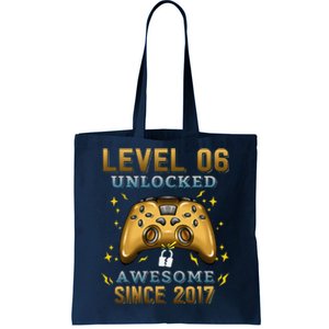 6th Birthday Gifts Level 6 Unlocked 6 Years Old Gamer Tote Bag