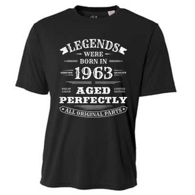 60th Birthday Gift Vintage Legends Born In 1963 60 Years Old Cooling Performance Crew T-Shirt