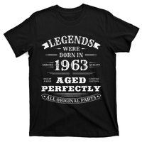 60th Birthday Gift Vintage Legends Born In 1963 60 Years Old T-Shirt