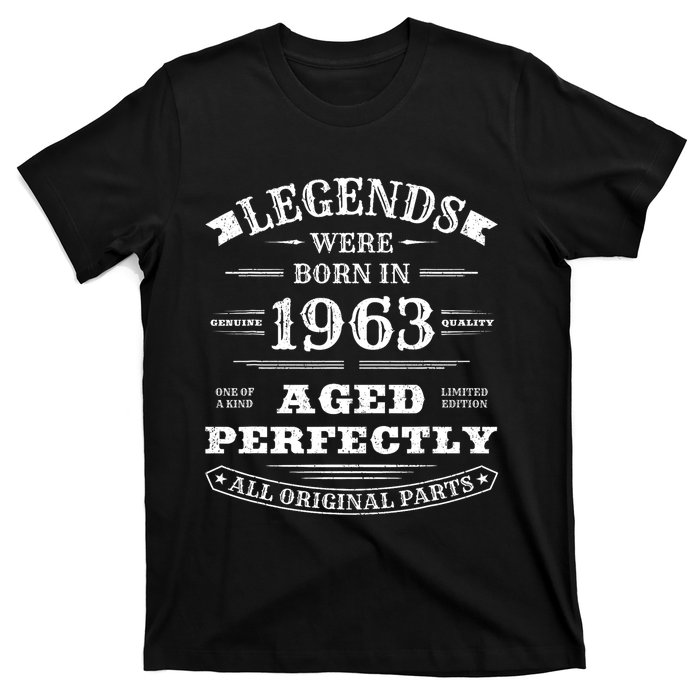 60th Birthday Gift Vintage Legends Born In 1963 60 Years Old T-Shirt